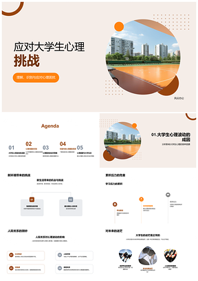 2025大学生心理困扰与校园应对挑战PPT模板