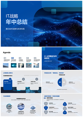 2025IT战略年中技术成果未来布局市场行业趋势PPT模板