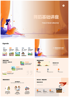 2025舞蹈基础种类风格创新小学教师讲座PPT模板