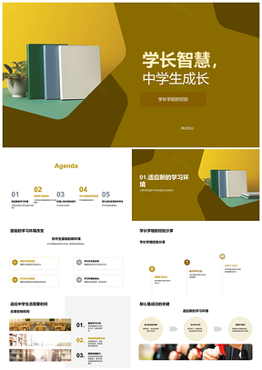 2025学长智慧引领中学生成长高效学习秘诀书籍PPT模板
