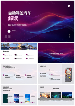 2025自动驾驶汽车趋势技术安全标准导航智能服务解读PPT模板