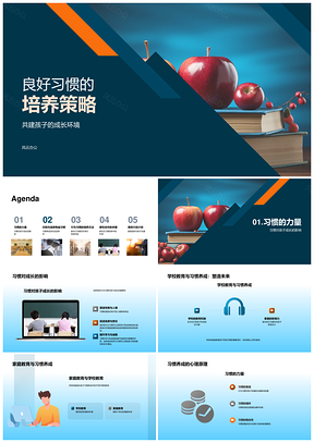 2025家校成长环境心理行为原理指导个体习惯养成PPT模板