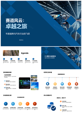 2025汽车行业赛道风云卓越之旅年度盛典PPT模板