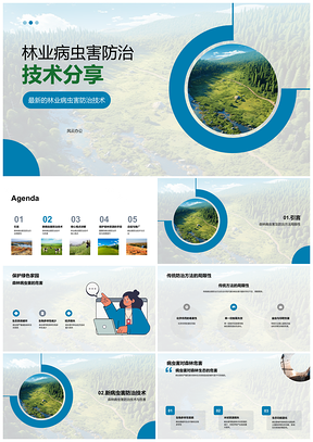 2025林业病虫害综合防治与科学管理保健康森林PPT模板