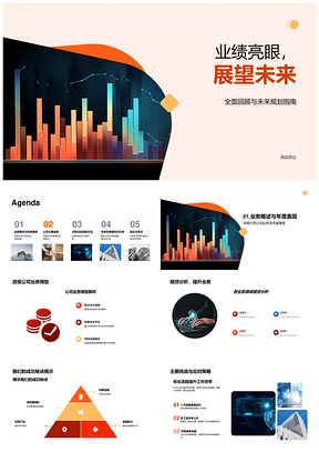 2025年终总结业绩亮眼回顾未来规划绩效分析成功秘诀PPT模板