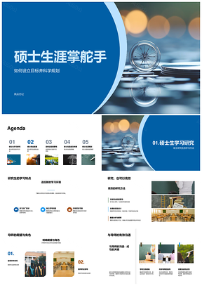 2025硕士目标规划与导师职业导航PPT模板