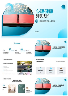 2025班主任疏导初中生心理问题助力成长PPT模板