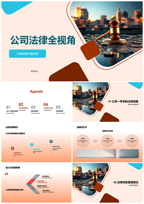 2025公司法律战略风险合规年度回顾PPT模板