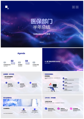 2025医保部门半年职责业务总结行业对比展望PPT模板