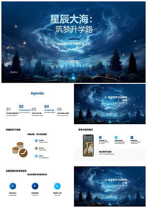 2025星夜升学征途学业荣誉志远PPT模板
