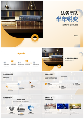 2025法务团队半年业绩职责成果与展望PPT模板