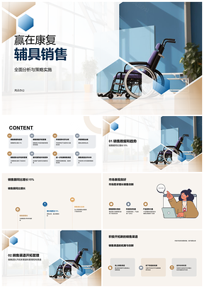 2025康复辅具销售业绩市场竞争差异化渠道PPT模板