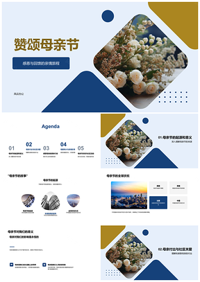 2025母亲节感恩母爱回馈亲情社区手作礼赞无私PPT模板