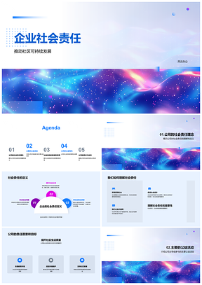 2025企业社会责任公益社区可持续发展愿景策划PPT模板