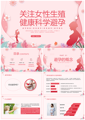 女性生殖健康科学避孕宣传动态PPT模板世界避孕日