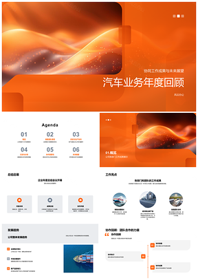 2025汽车业务年度协同团队新品销售业绩增长展望PPT模板