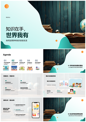 2025学科应用实践理财经英创新全球素质PPT模板