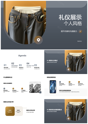 2025着装礼仪展现时尚设计师个人风格PPT模板