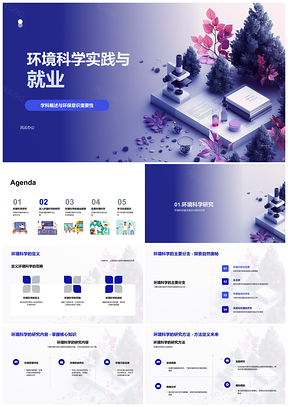 2025环境科学环保实践就业研究治理职场PPT模板