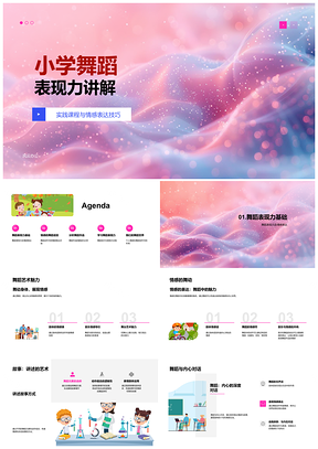 2025小学舞蹈情感表达动作音乐融合解析PPT模板