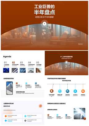 2025工业巨兽半年经营分析全球竞争与政策展望PPT模板