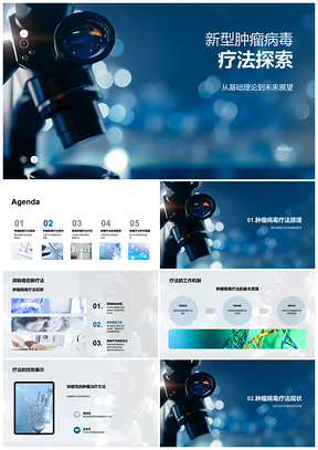 2025新型肿瘤病毒疗法临床研究进展PPT模板