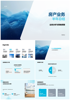 2025房产业务半年分析策略调整财务总监业务线市场环境收入成本PPT模板