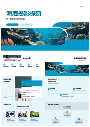 2025海底摄影光影技巧与环保探索PPT模板