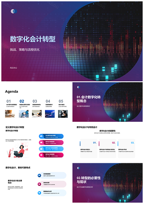 2025数字化会计转型挑战策略流程优化声波频率战略决策PPT模板