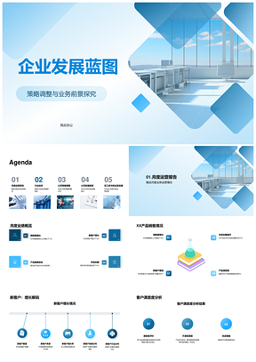 2025企业发展策略调整月绩销售客户增长行业竞对PPT模板