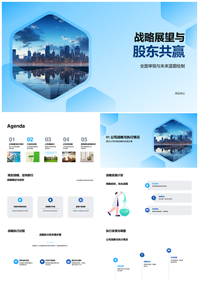 2025股东大会战略展望高管执行差异化共赢行业趋势PPT模板