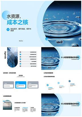 2025水资源成本结构管控分析PPT模板