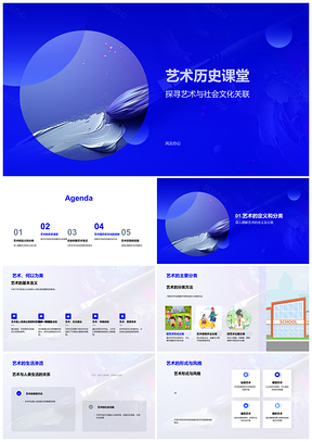 2025艺术历史社会文化分类及各时期形式演变PPT模板