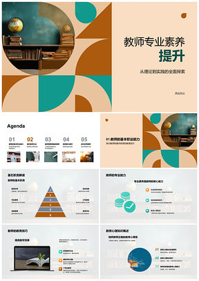 2025教师专业素养提升培训实践与教育理论技巧PPT模板