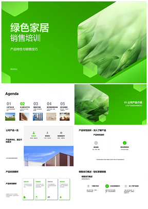 2025绿色家居环保舒适智能销售培训技巧PPT模板