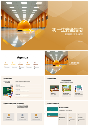 2025初一新生校园安全物品保管欺凌应急指南PPT模板