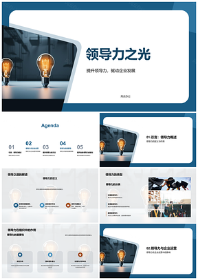 2025ABC领导力驱动企业发展决策点亮团队潜力PPT模板