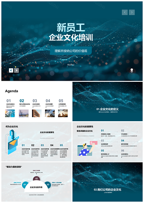 2025新员工企业文化价值观精神准则培训PPT模板