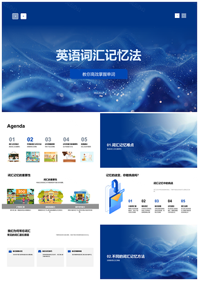 2025英语词汇记忆策略词根联想高效复习个性长效PPT模板