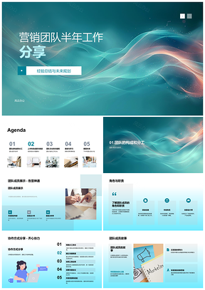 2025营销团队半年协作攻坚经验总结与未来文化展望PPT模板