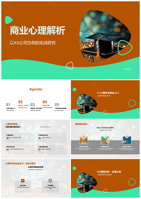 2025研究生商业心理解析实战答辩毕业帽PPT模板