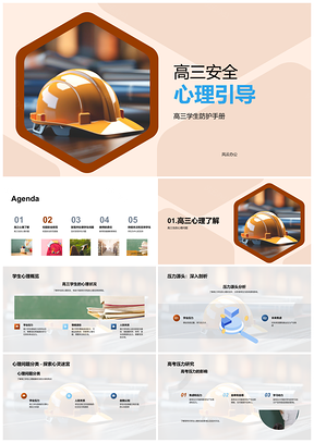 2025高三学生安全心理辅导防护手册PPT模板