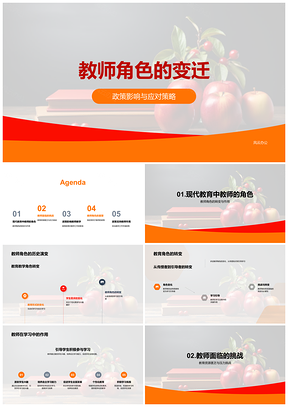 2025教育政策与技术挑战下教师角色转变应对PPT模板