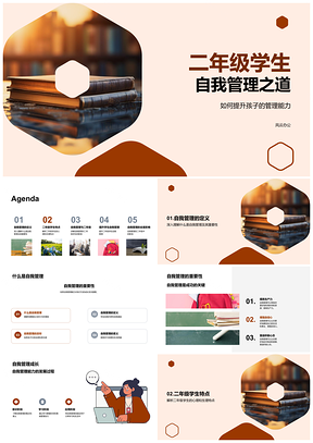 2025二年级学生时间管理学习计划培养自我管理能力PPT模板