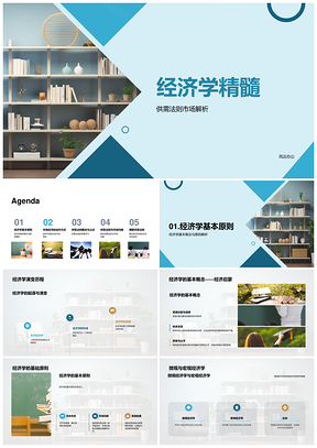 2025经济学供需均衡微观宏观市场教学图解PPT模板