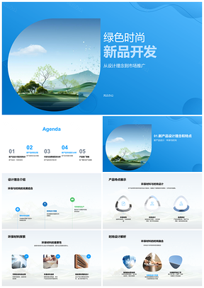 2025绿色时尚环保新品研发设计推广PPT模板