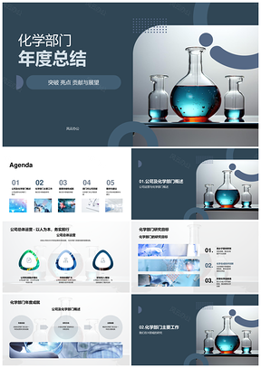 2025化学部门年度总结公司研目标成就突破领域提效成果PPT模板