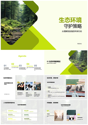 2025守护绿色森林提升环保公众意识PPT模板