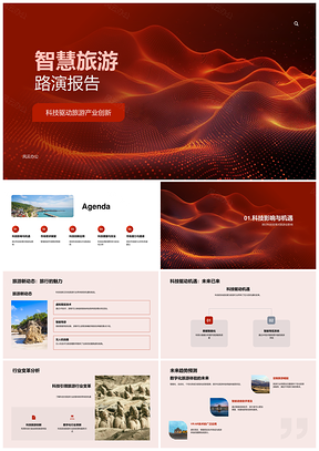 2025智慧旅游科技驱动创新项目路演PPT模板