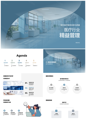 2025医疗精益管理优化资源诊疗流程提效增质PPT模板